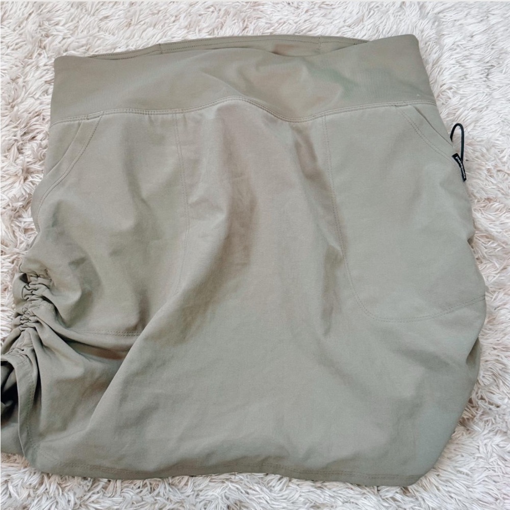 Olive Green Athletic Patagonia Skirt with Side Drawstring